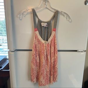 Pink/Grey tank top - medium